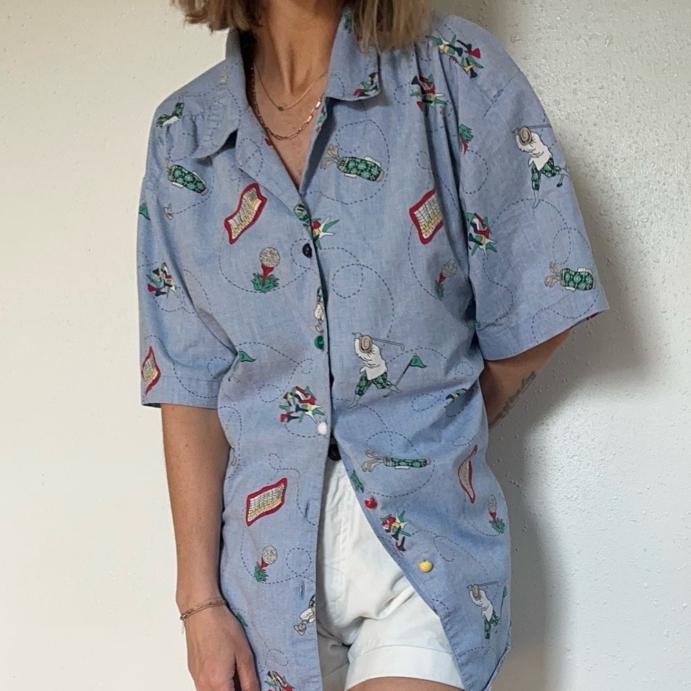 Vintage Golf Button Down Shirt